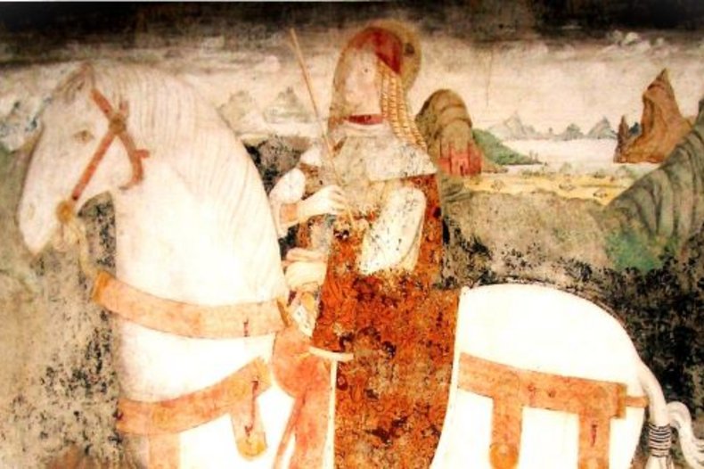 Giovanni Antonio Merli (?), Saint Nazaire à cheval, 1480, San Nazzaro Sesia, Novara. / © CC0/Laurom