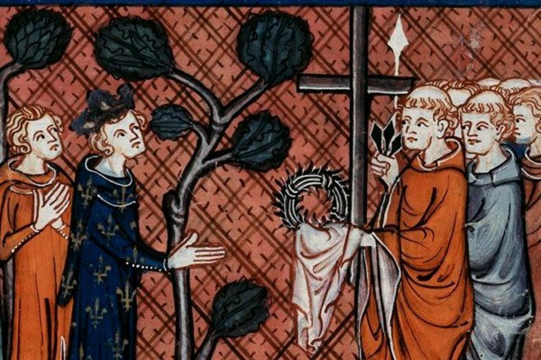 Louis IX recevant les Saintes Reliques, Chroniques de Saint-Denis, vers 1332-1350; / © CC0/wikimedia