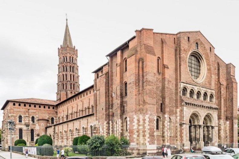 La basilique Saint-Sernin située à Toulouse. / © CC BY-SA 4.0, Didier Descouens.