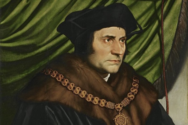 Detalle de un retrato de Sir Tomás Moro por Holbein el Joven, 1527, The Frick Collection / © CC0/wikimedia