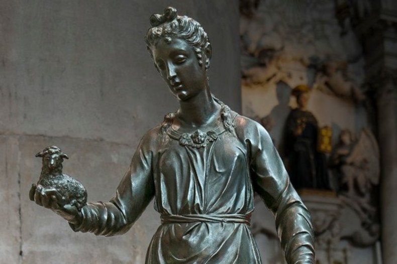 Basilique Santa Maria Gloriosa dei Frari, statue en bronze (1593). / © CC BY-SA 4.0, Didier Descouens.